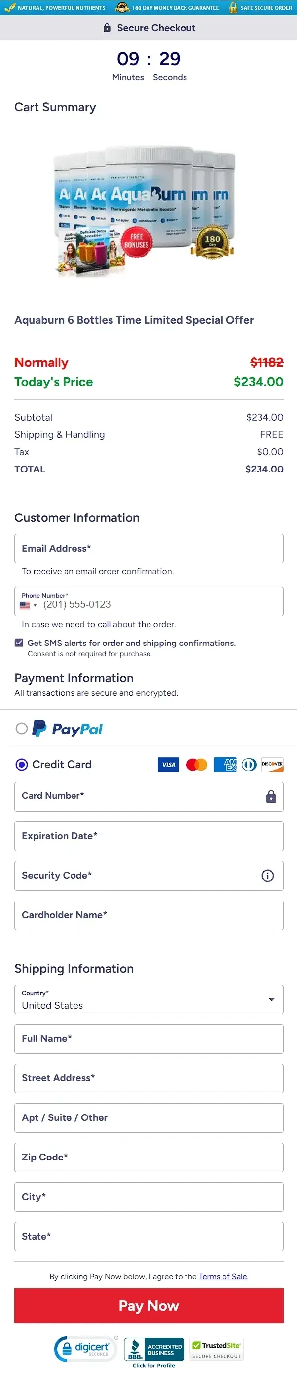 aqua burn special offers today