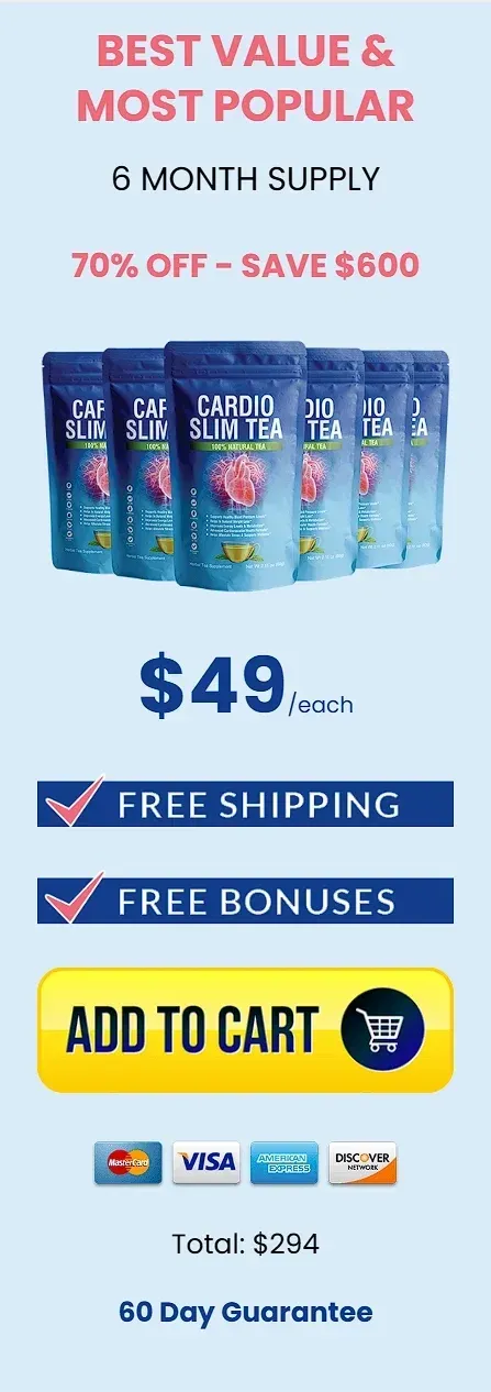 cardio slim tea 6 pouch price