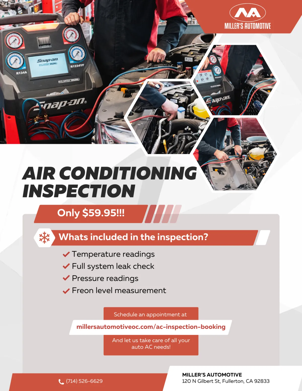 Miller’s Automotive Service: Air Conditioning Inspection
