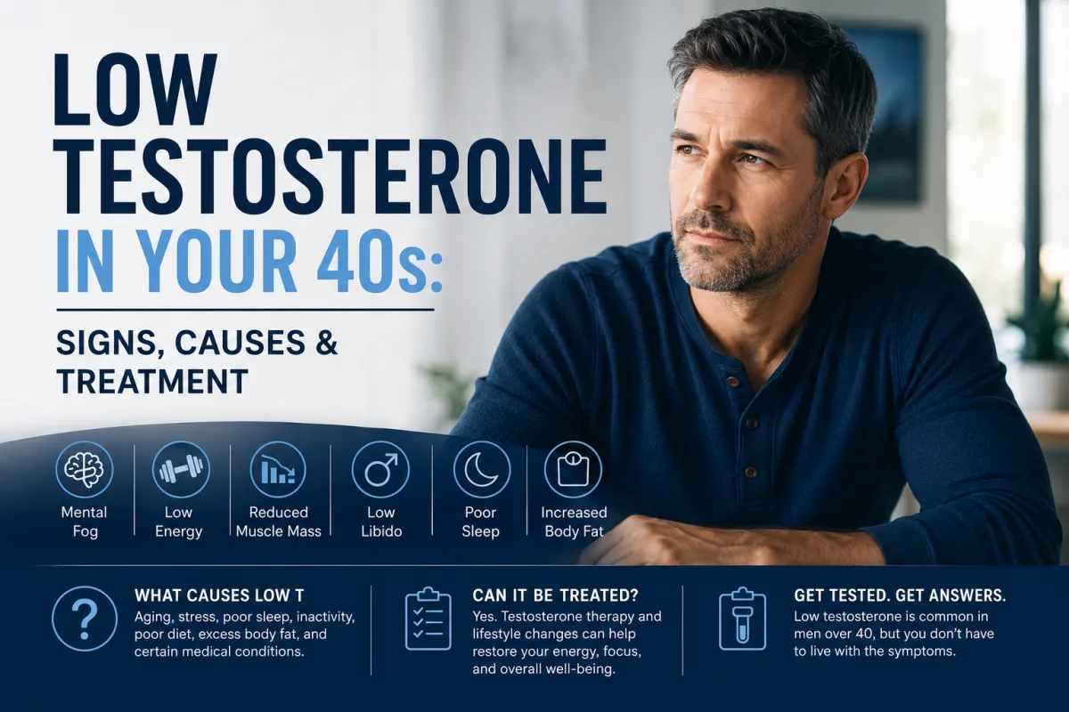Low Testosterone in Your 40s: Signs, Causes &amp; Treatment