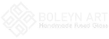 Boleyn Art Logo, handmade fused glass