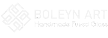 Boleyn Art Logo, handmade fused glass
