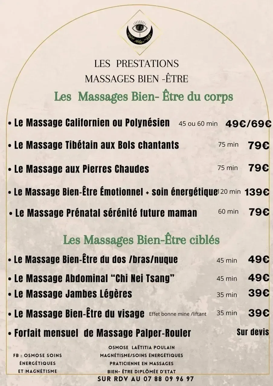 massage du corps