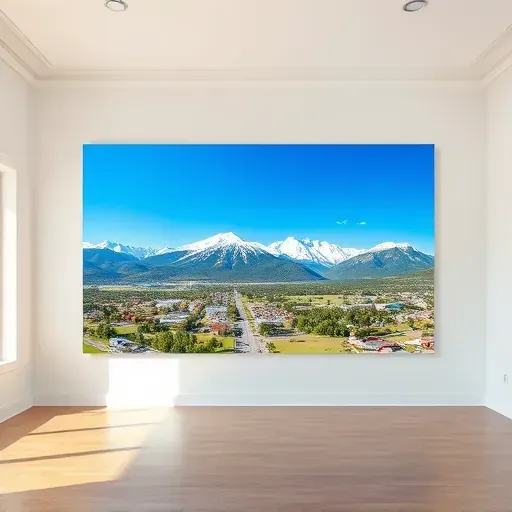 Completed painting in a bright, sunlit room in Centennial, CO showcasing vibrant colors and intricate details.