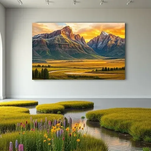 Completed painting displayed in Centennial, Colorado showcasing vibrant colors and intricate details in a serene setting