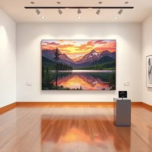 Painting showcasing vibrant colors and intricate details in a serene setting in Centennial, Colorado.