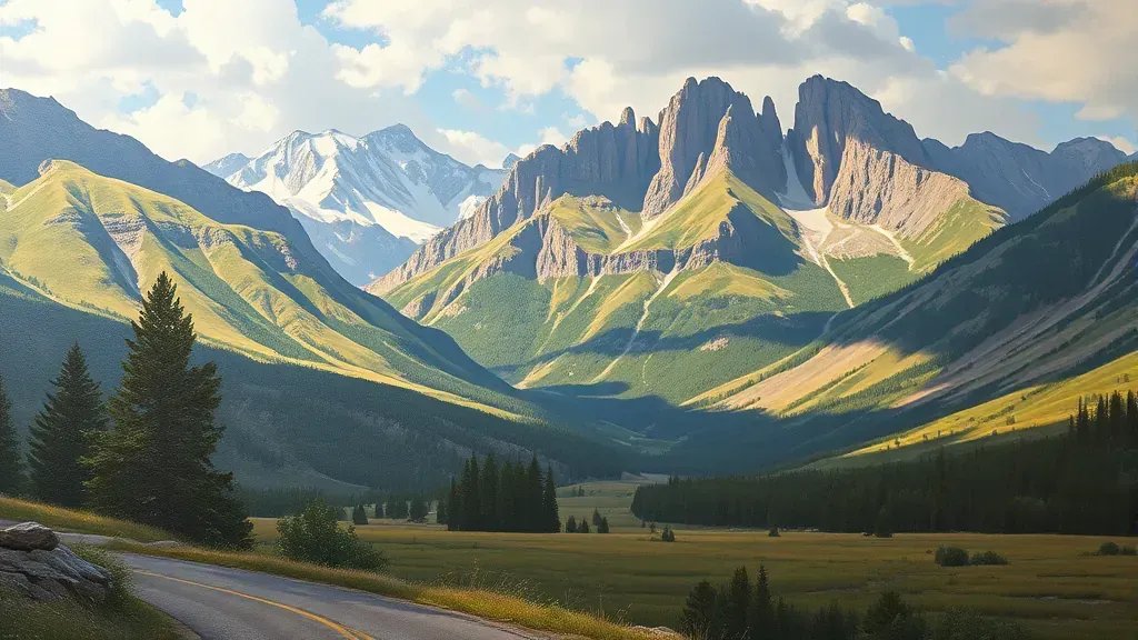 Painting in Bow Mar, CO featuring a serene lake and mountain backdrop with vibrant foliage.