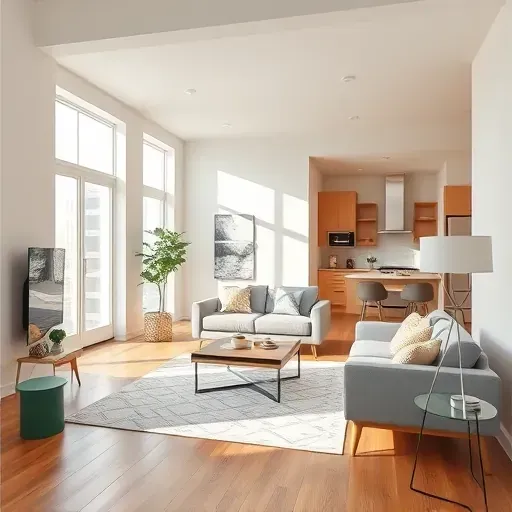Freshly painted apartment interior in Centennial Colorado with smooth walls, hardwood floors, modern decor, and natural light