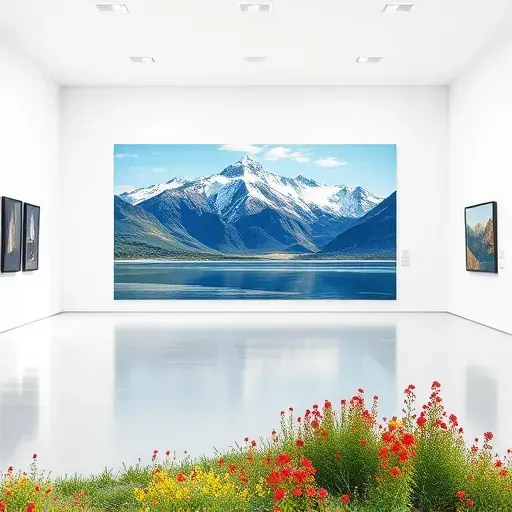 Completed painting displayed in Centennial, CO showcasing vibrant colors and intricate details in a serene setting