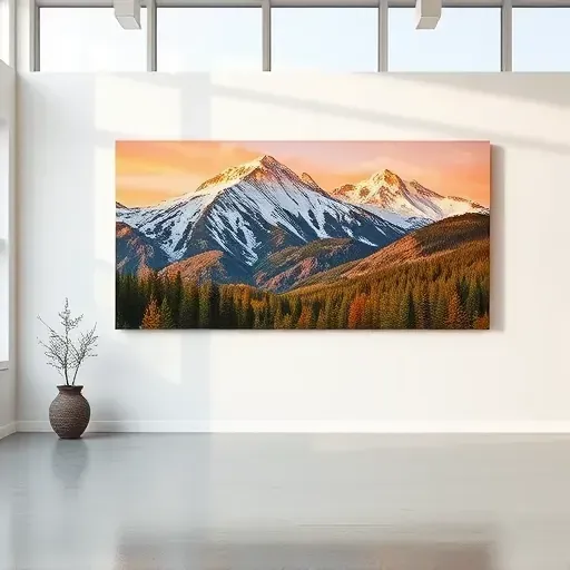 Completed painting displayed in a serene setting in Centennial, Colorado, showcasing vibrant colors and intricate details.
