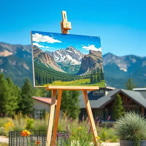 Completed painting displayed in Centennial, Colorado showcasing vivid colors and intricate details without people.