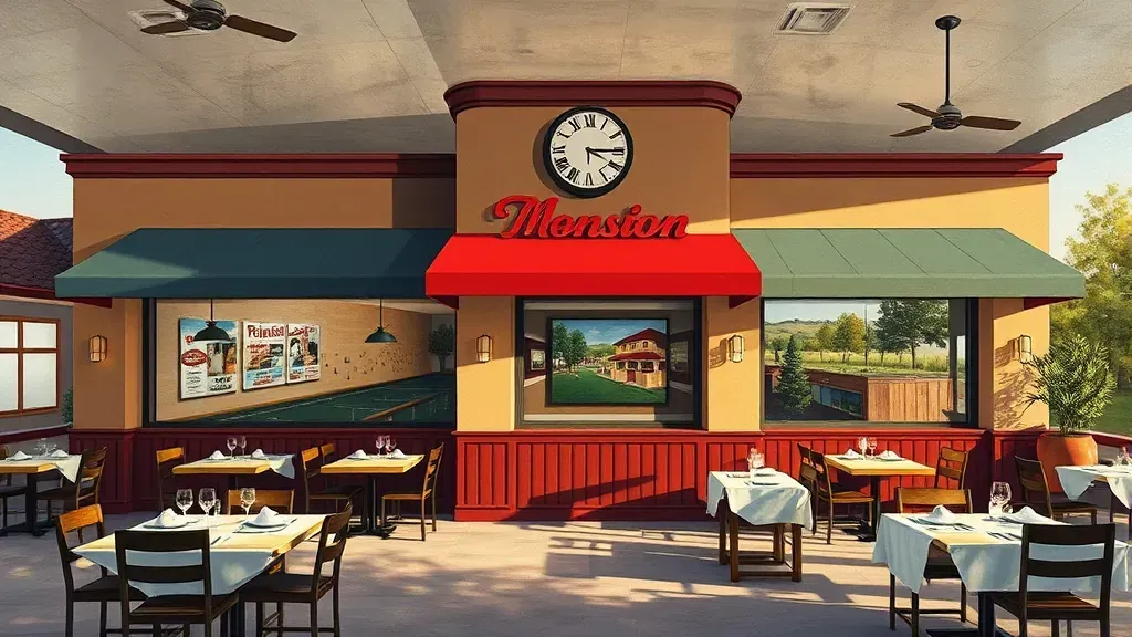 Restaurant painting projects in Centennial CO showcasing vibrant colors and unique designs on exterior walls