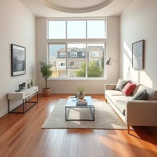 Freshly painted modern room in Centennial CO with neutral walls, natural light, sleek furniture, and tidy decor.