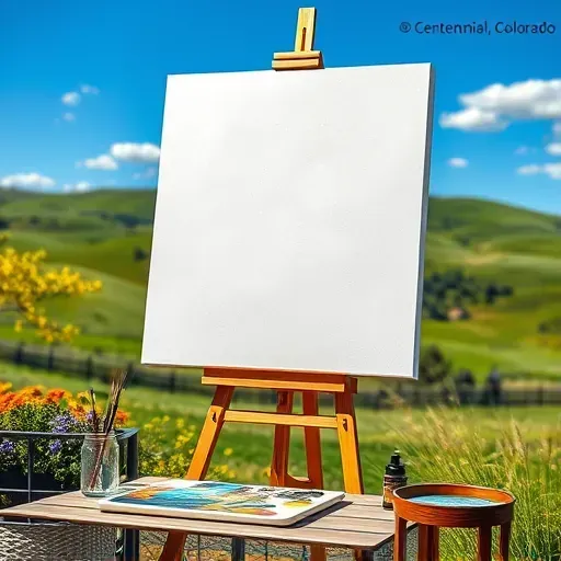 Completed painting in Centenial, CO showcasing vibrant colors and detailed textures, capturing the local scenery.