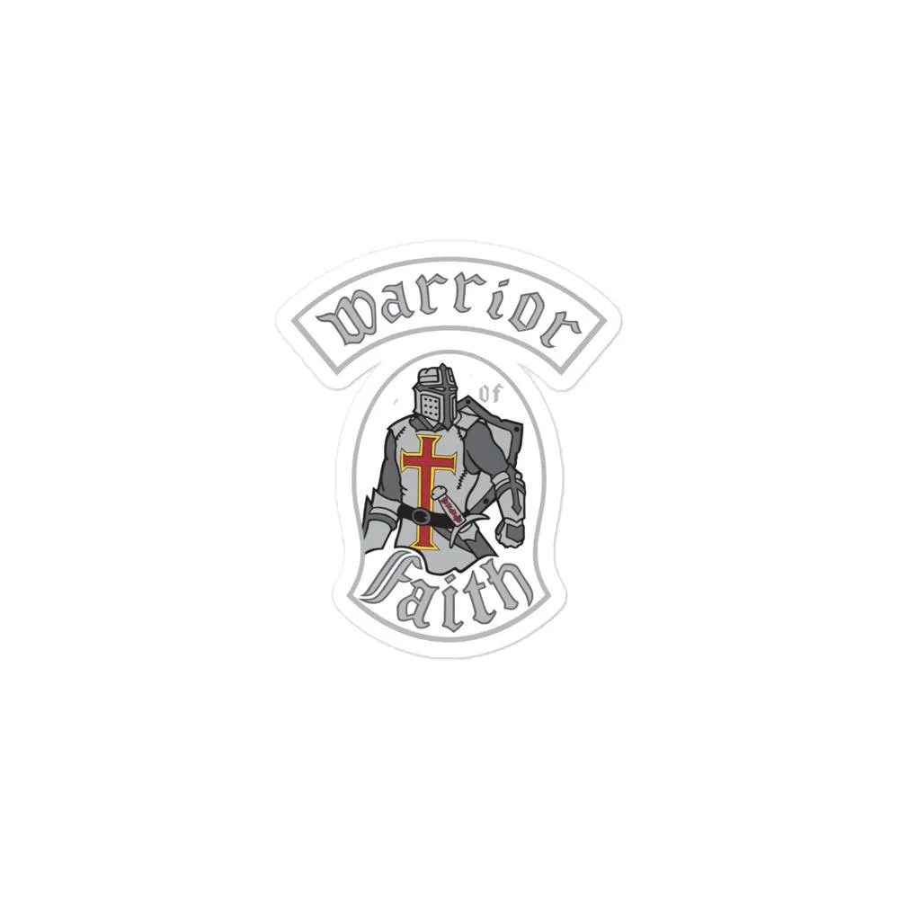 Warrior of Faith Sticker White