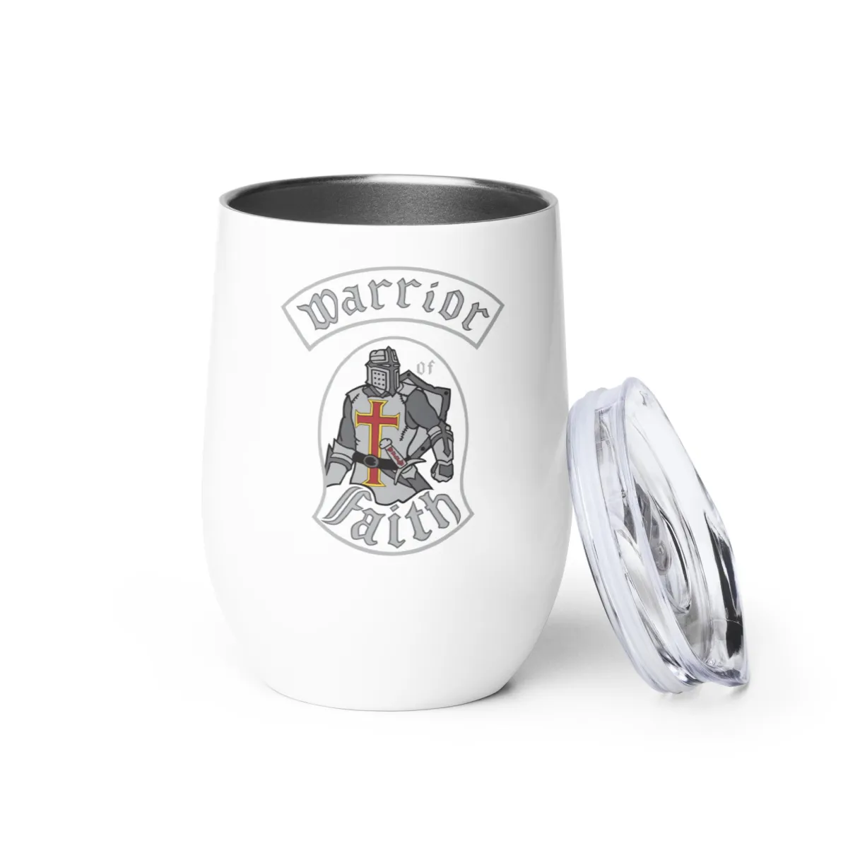 Warrior of Faith Sticker Wine Tumbler