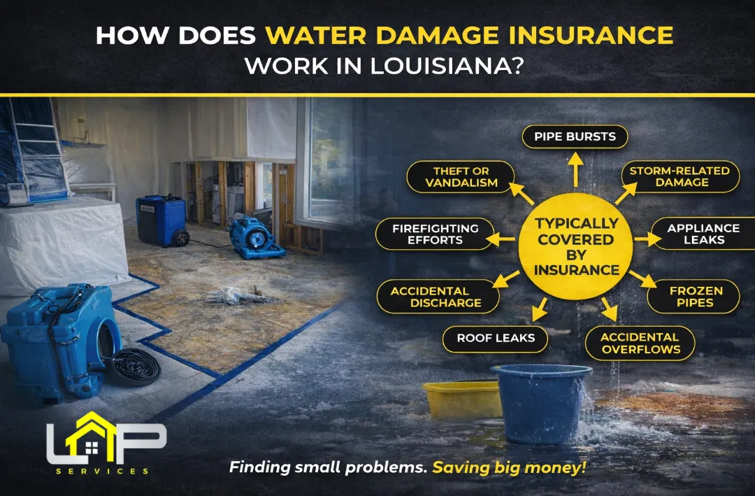 Flood damage restoration contractor Baton Rouge Louisiana LAP Services