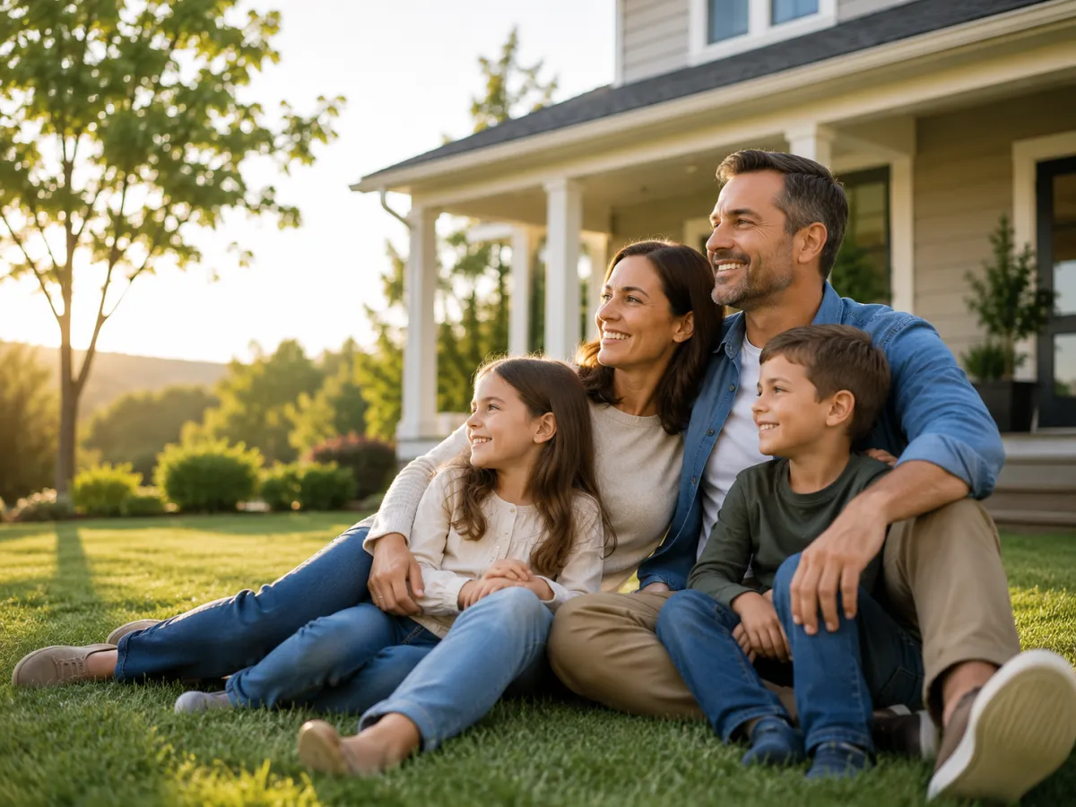 Young family spending time together at home