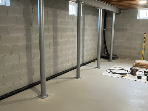 Basement Wall Support Posts in Vestavia, AL