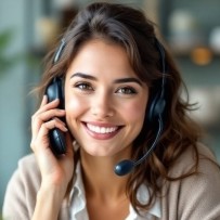 Real estate agent using laptop and phone with AI assistant