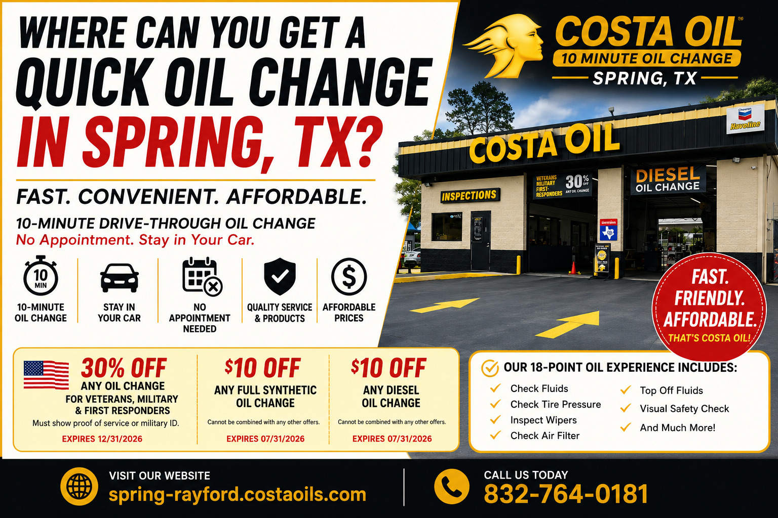 Quick Oil Change in Spring