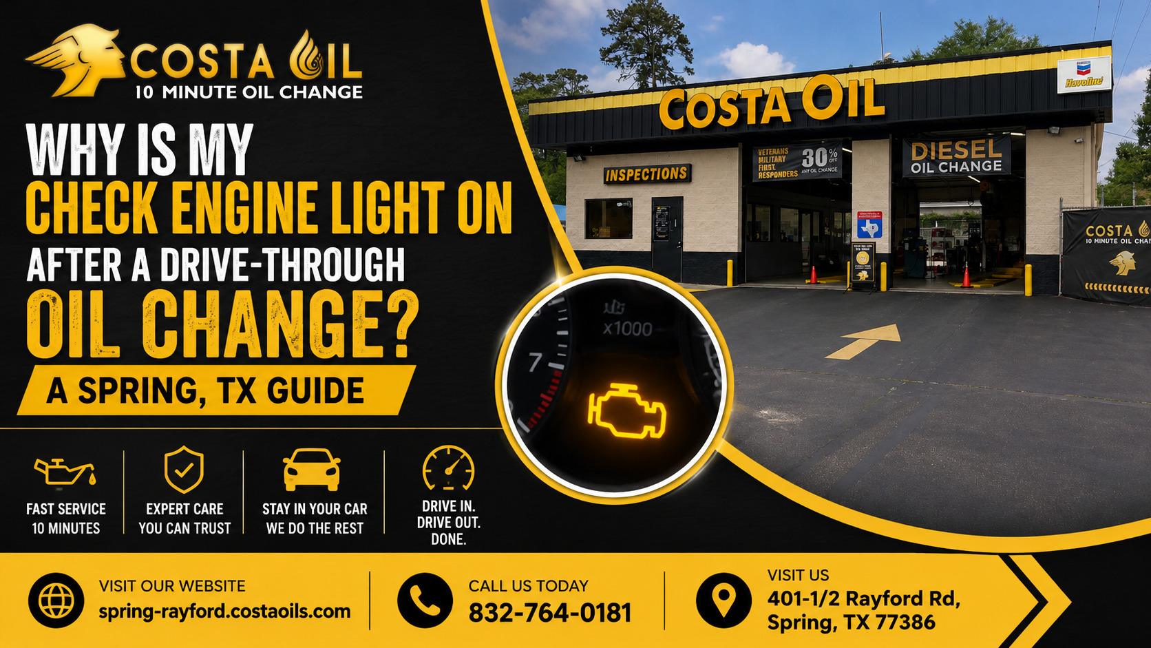 Drive-Through Oil Change? A Spring, TX Guide