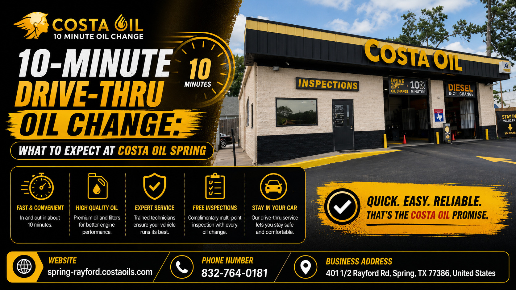 10-Minute Drive-Thru Oil Change