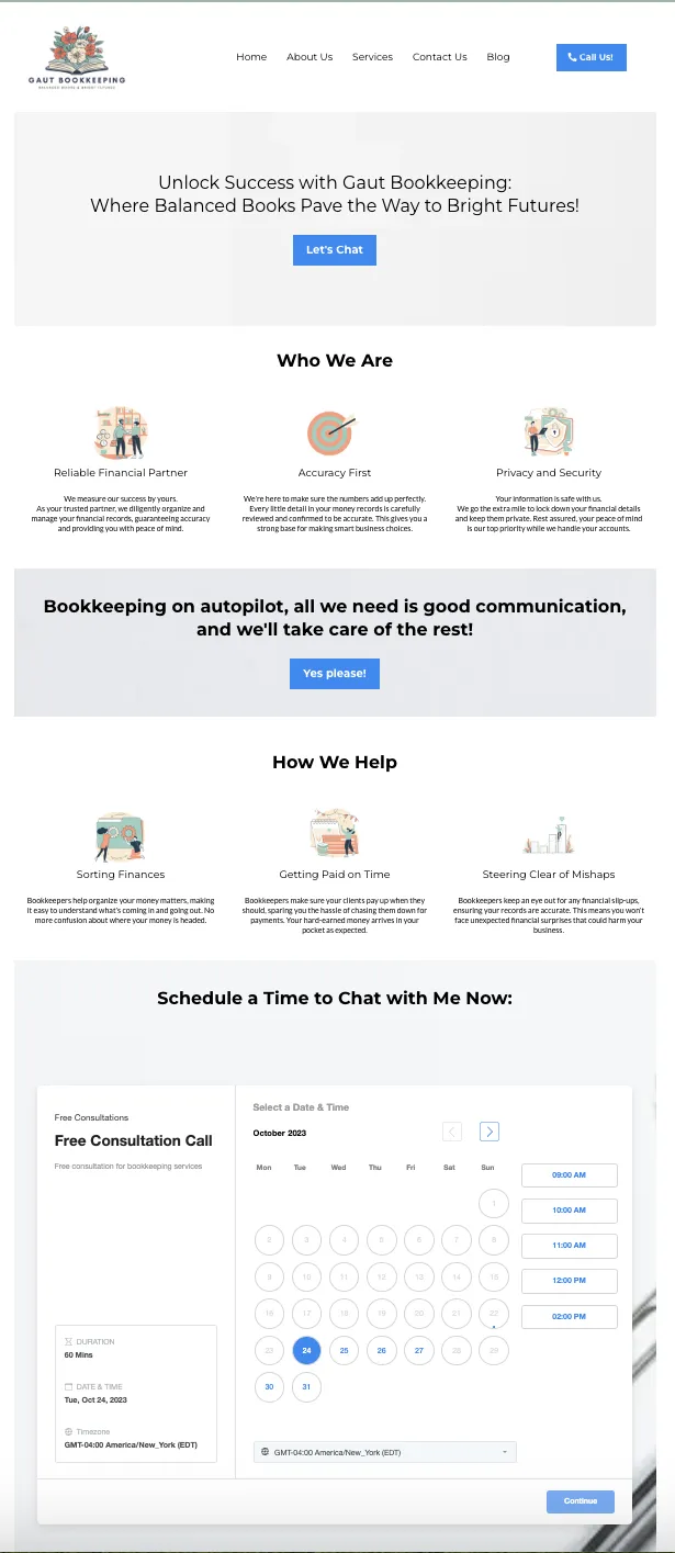 SavvySites by keepful home page example