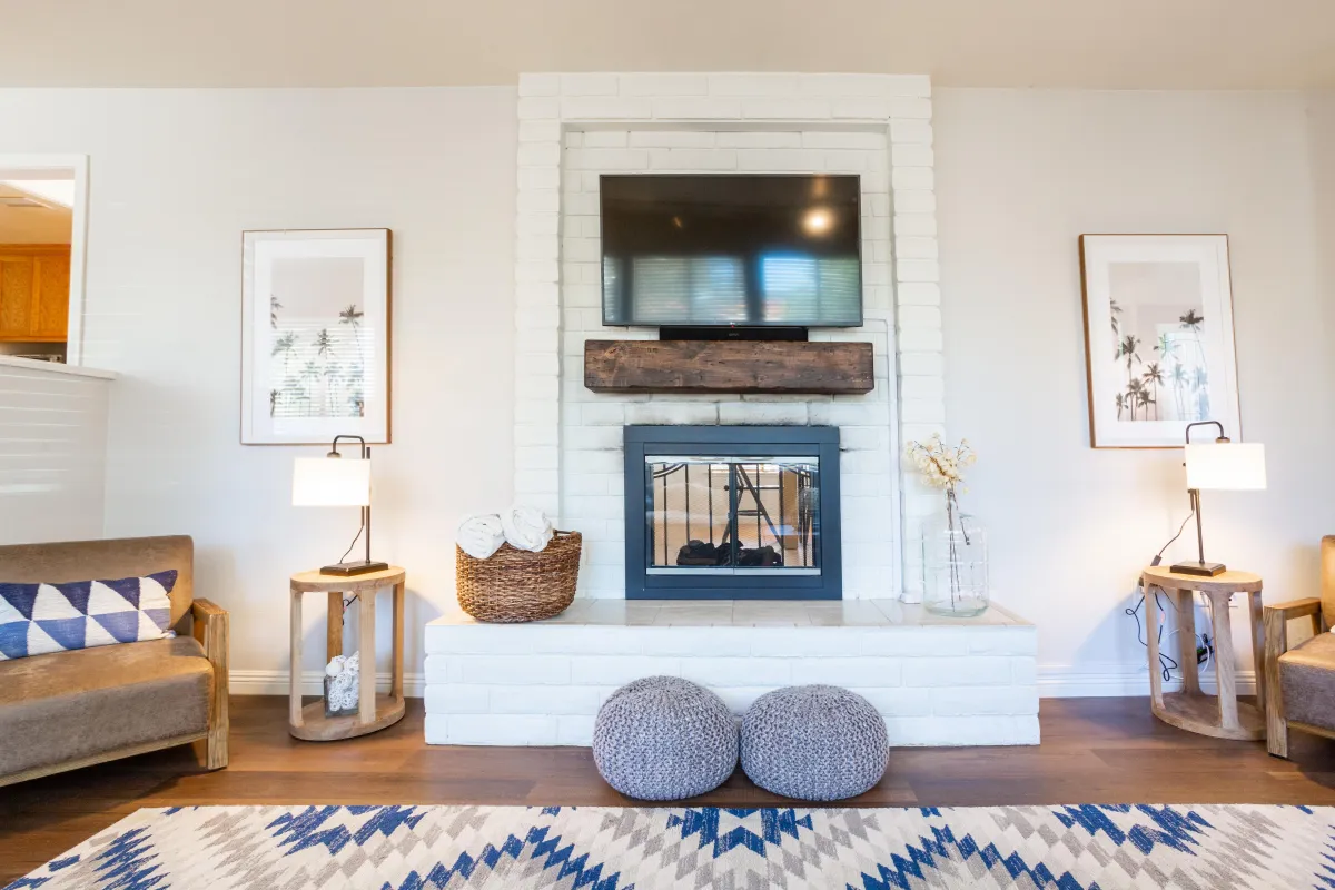 Nestled in Los Alamos, Seven Palms offers a cozy 3-bed, 3-bath retreat with a private pool and gas firepit, perfect for chilling and entertaining. Inside, enjoy 1,804 sq ft of stylish living space with modern amenities for a comfy stay any time of year.