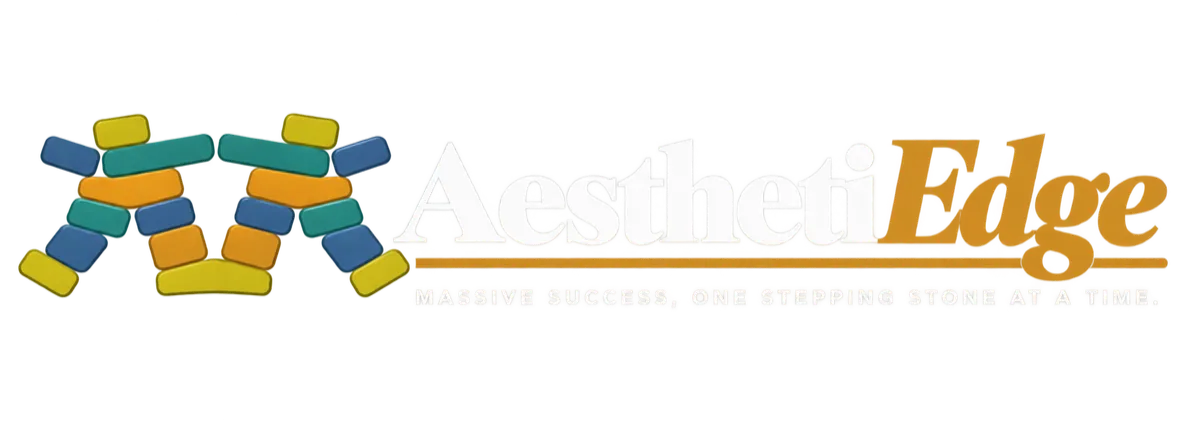 AesthetiEdge Colorful Inukshuk Logo