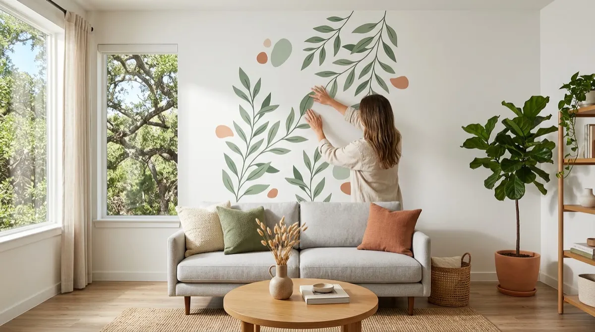 Decorating Walls With Vinyl Stickers-Jazz Up Your Rental Walls