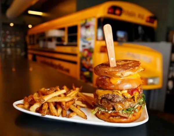 Enjoy an old-school burger from Bernie’s Bus