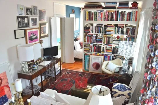 Give your apartment a whimsical style and embrace open storage.