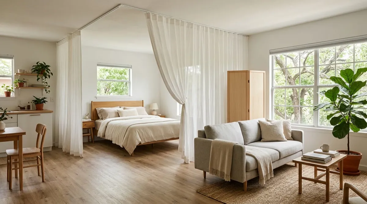 Unique Ideas For Creating Separate Spaces In Studio Apartments