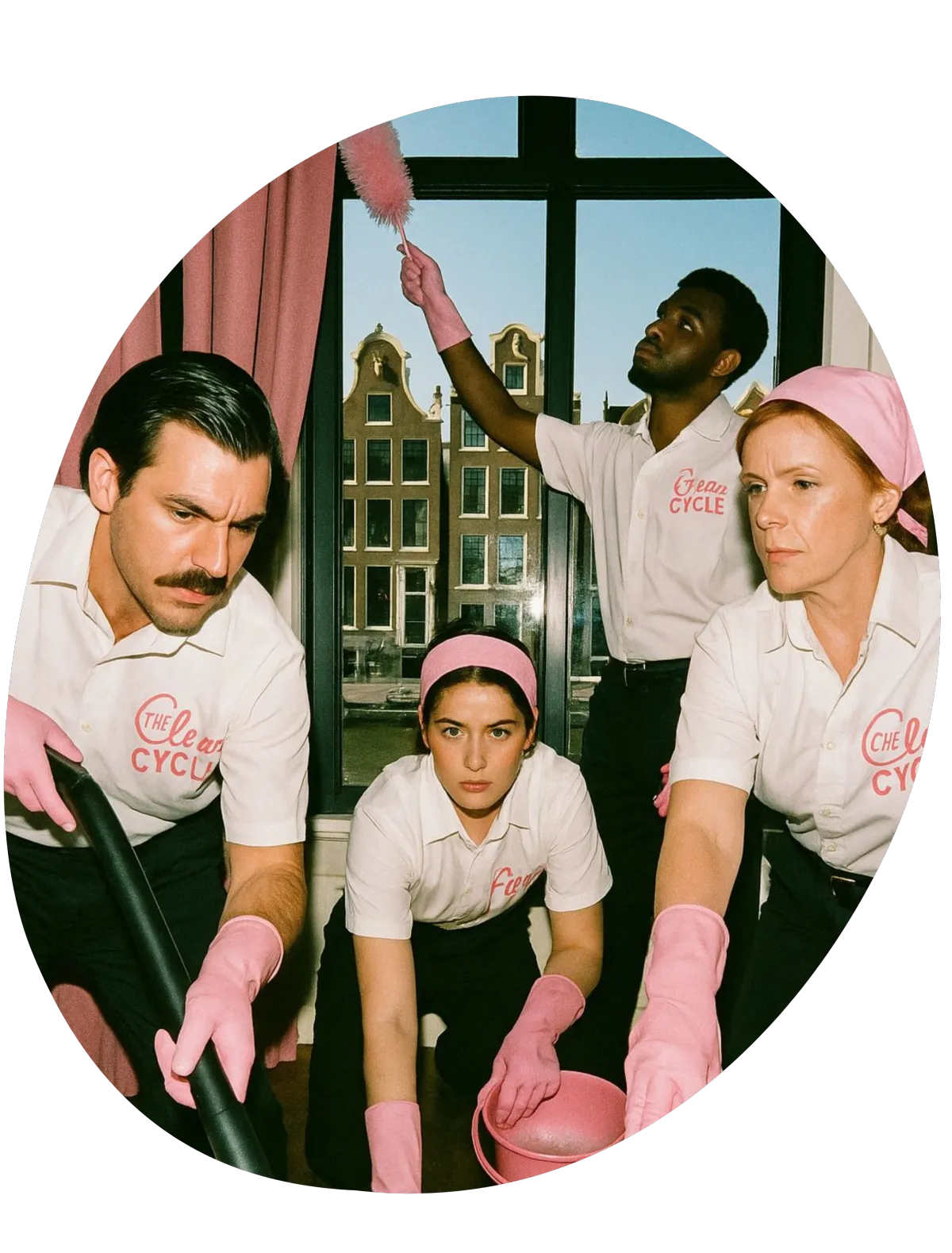 Cleaning team performing home and office cleaning in Amsterdam