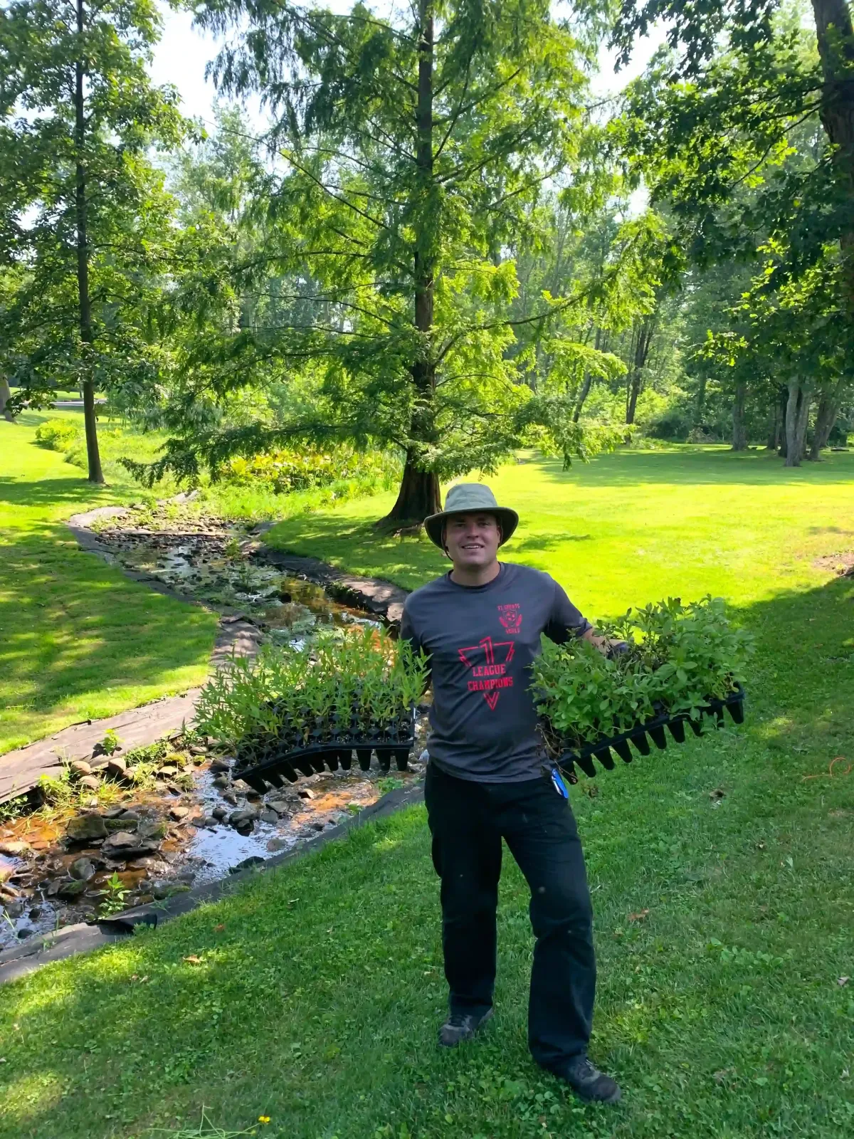 stream planting in doylestown, pennsylvania using dp50 plugs