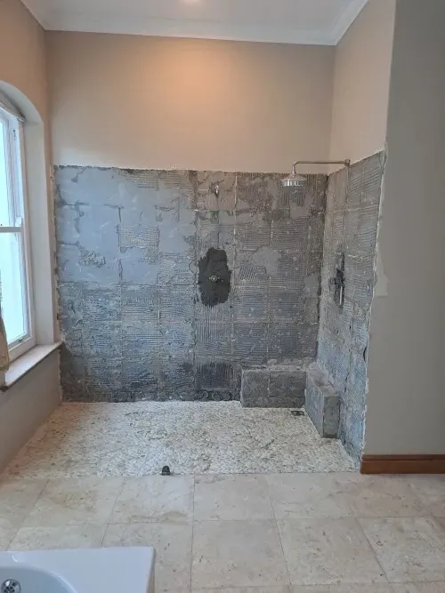 Beginnings of a walk in shower - Stellenbosch