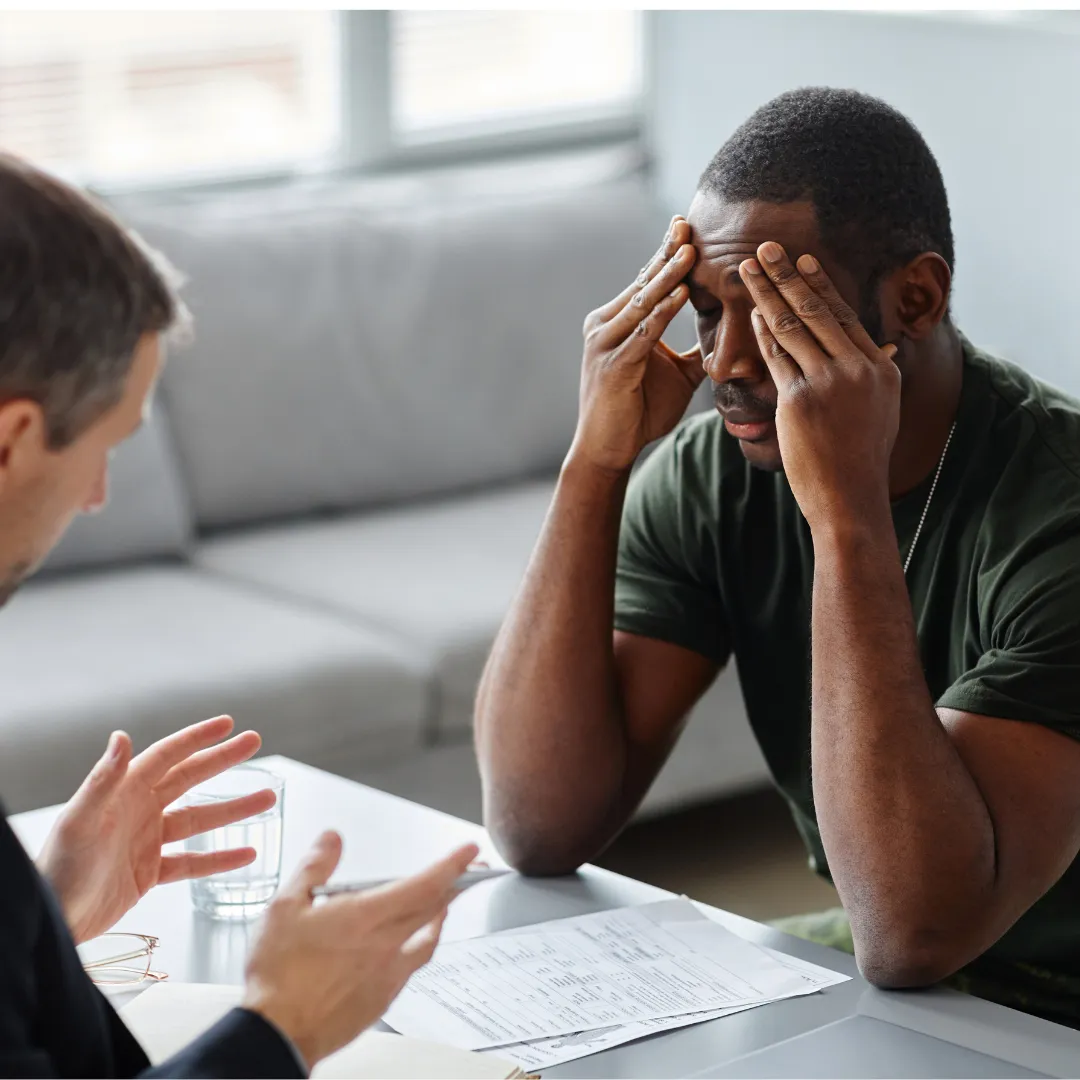 stressed man