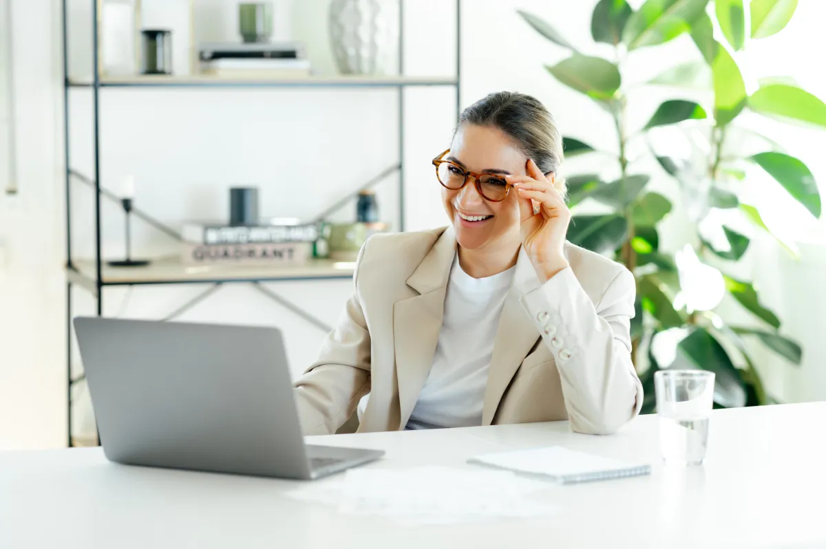 Successful woman in professional business coaching.