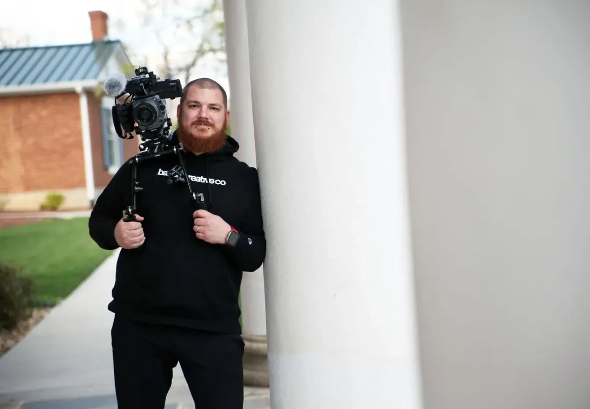 Estevan Zamora, videographer based in Halifax, VA. Photo by Joshua Fitzwater.