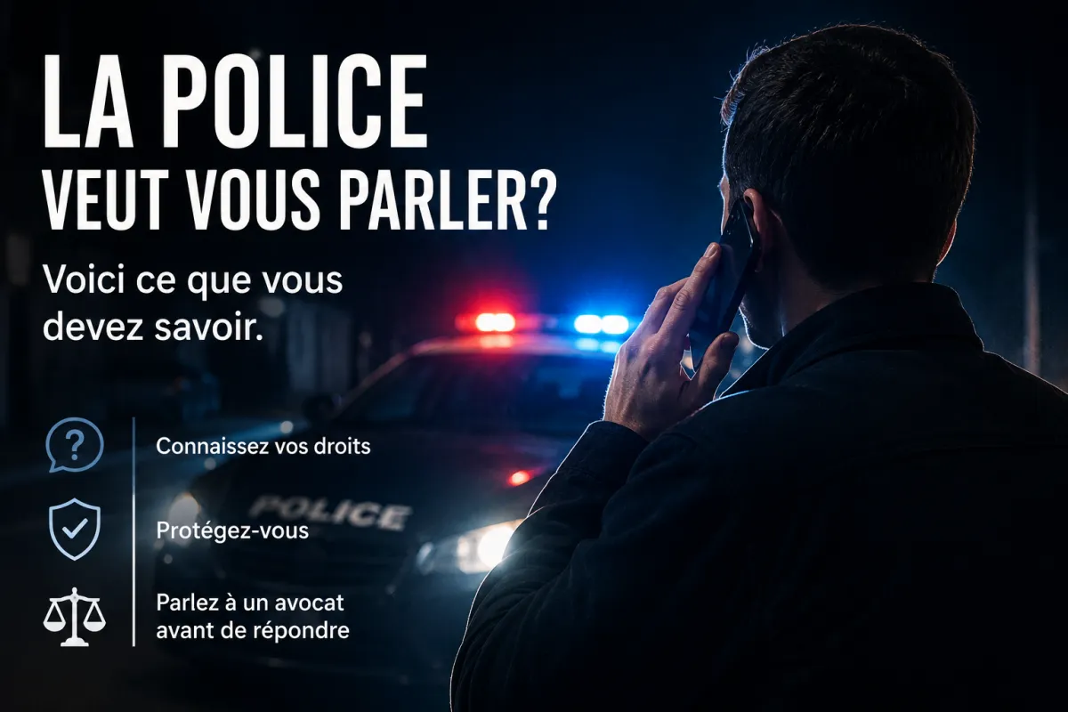 La police veut vous parler? Voici ce que vous devez savoir.