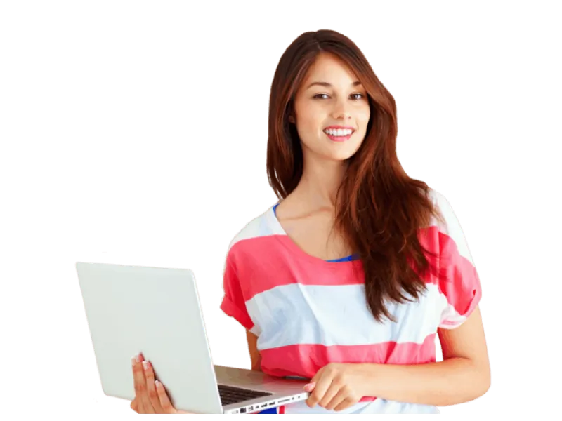 Validate Business deas - woman holding a laptop