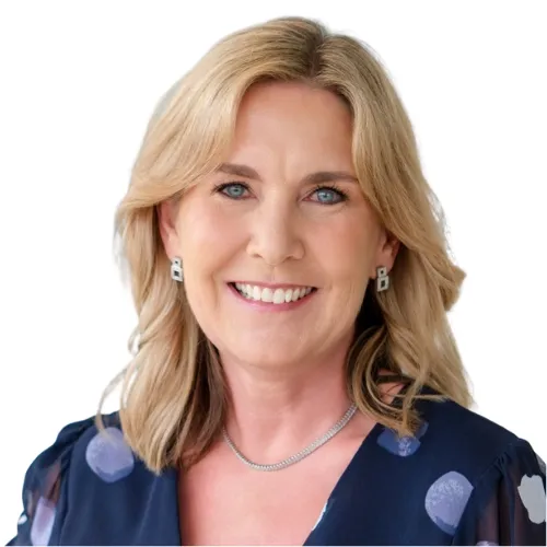 Confident professional in business-casual attire