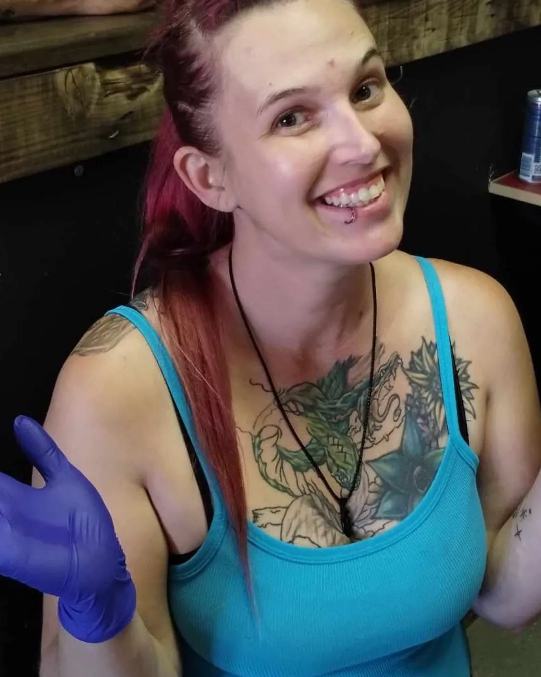 Portrait of tattoo artist Mariah Aslett
