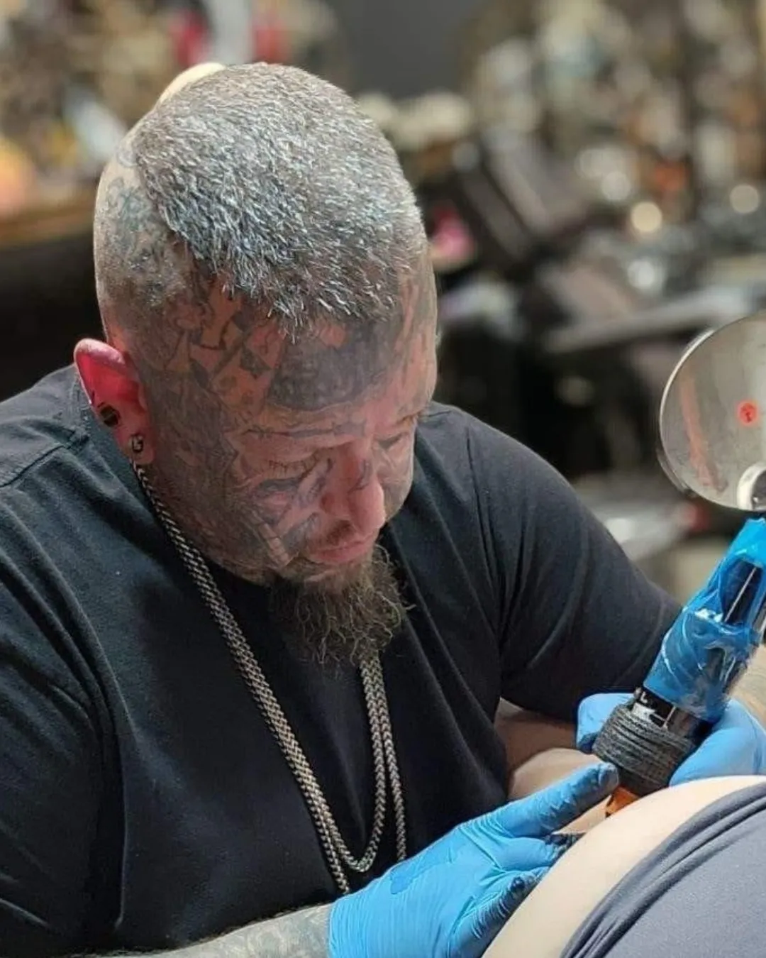 Portrait of tattoo artist Dave Aslett Jr.