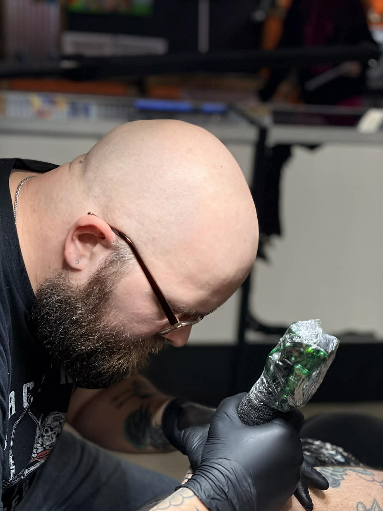 Portrait of tattoo artist Joe Kappel