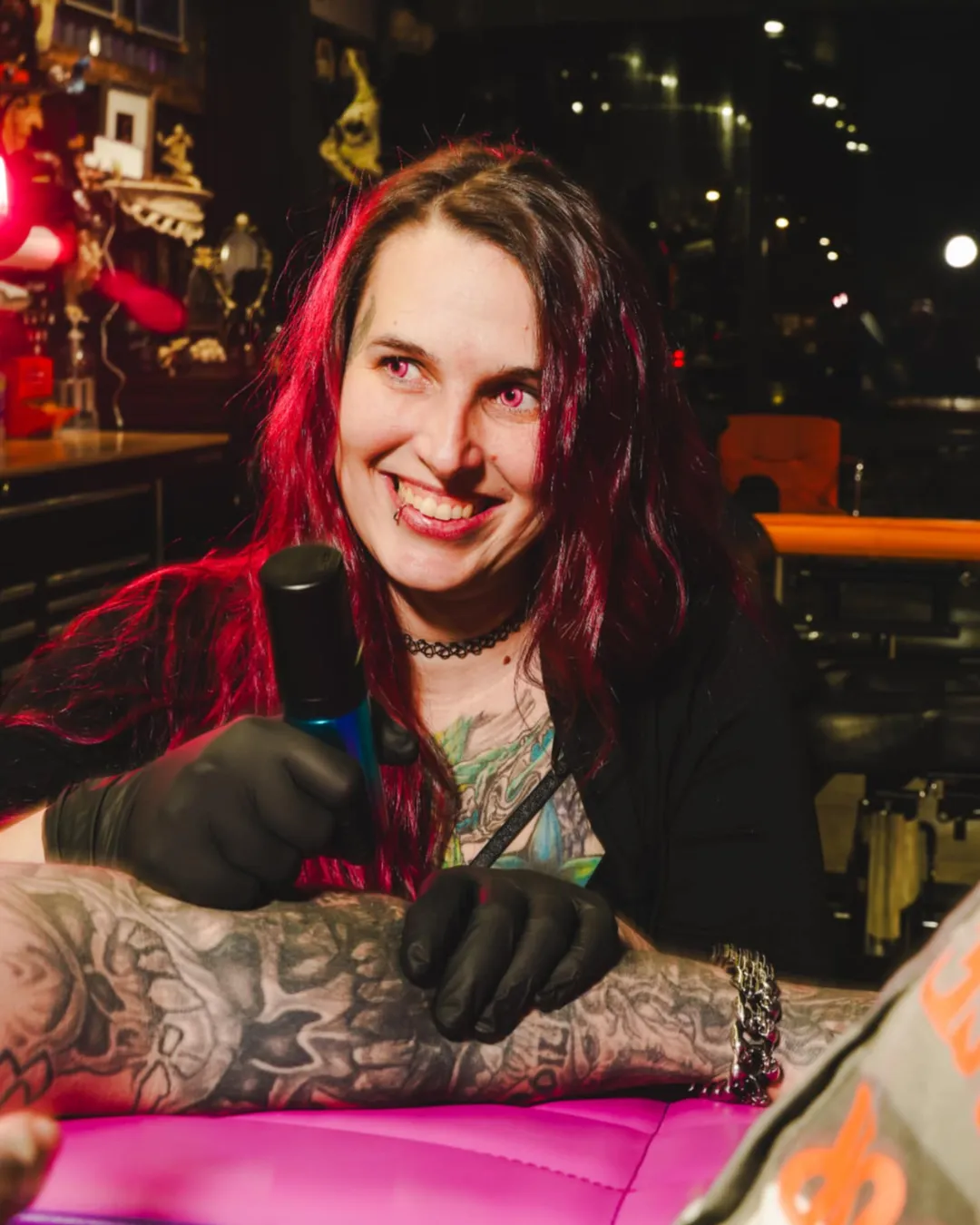 Portrait of tattoo artist Mariah Aslett