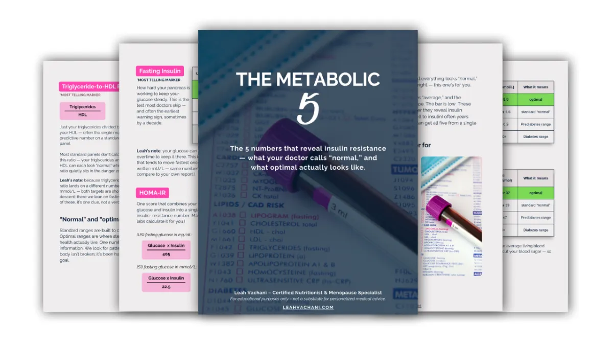 The Metabolic Five free guide — cover and sample pages
