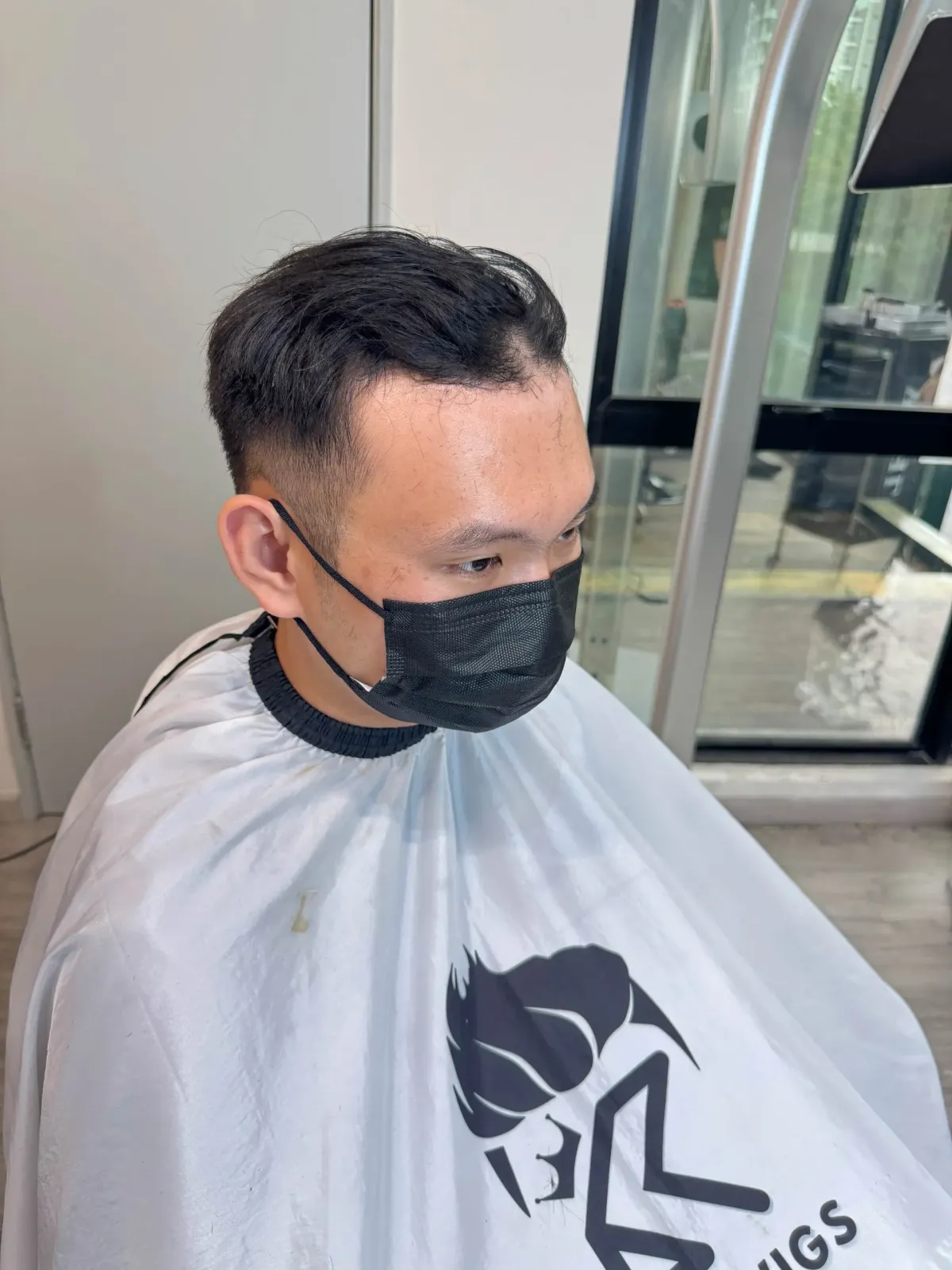 Before and after male hair wig transformation at HairWigsKing salon