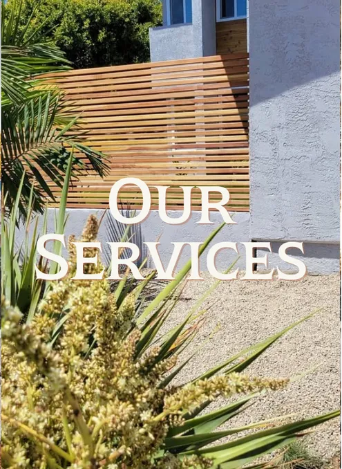 Our Services call to action with an image of the foreground of a local Encinitas property showcasing a beautiful native agave